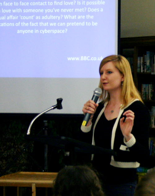 Ellen speaking at Cafe Church