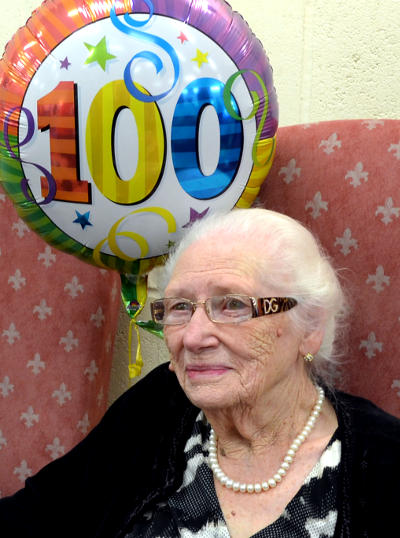 Daisy Glenn at her 100th birthday party