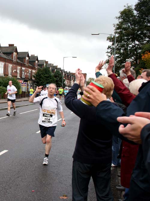 Phil running along Pershore Road in Selly Park