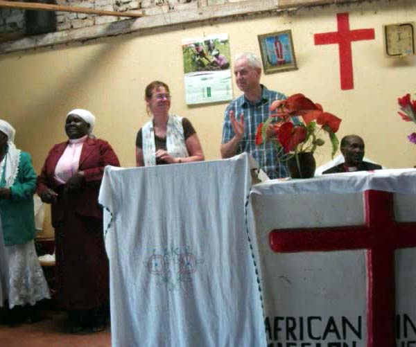 Cathie and Allan at the African Interior Church