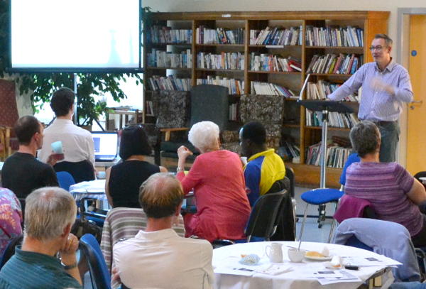 Richard Sudworth leads the discussion at Cafe Church