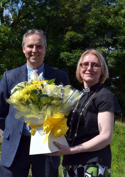 Geoff welcomes Megan Gibbins to Christ Church