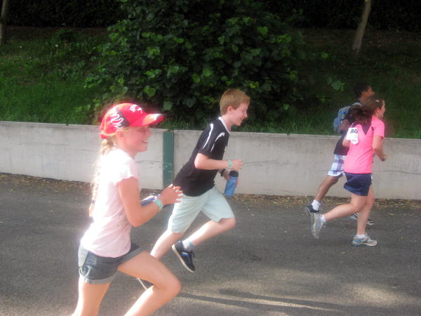 Young runners in a race