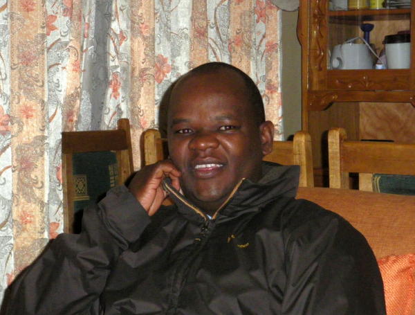 Chris Amulo at his home in Nairobi