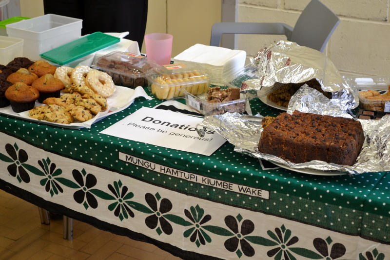 The refreshments table