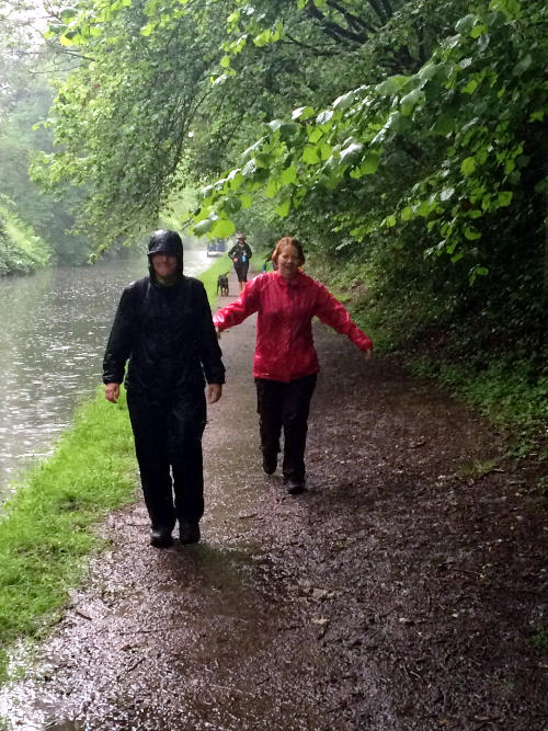 A very wet walk along the Stratford Canal