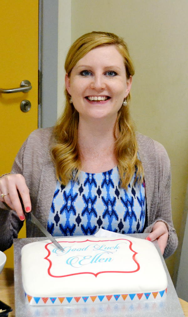 Ellen was presented with a thank-you cake for all her work with Messy Church