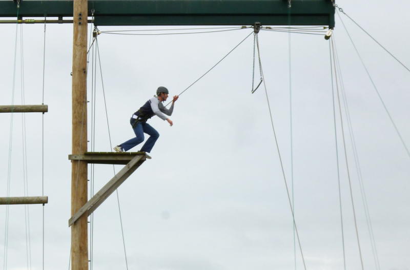 Stepping out in faith in the high ropes