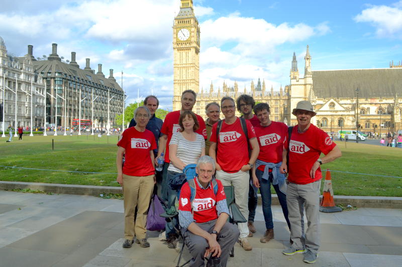 Our group in front of the Houses of Parliament