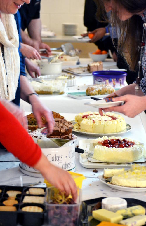 A well-stocked dessert table