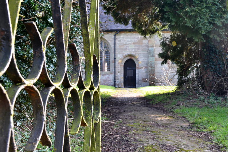 An old church and gate