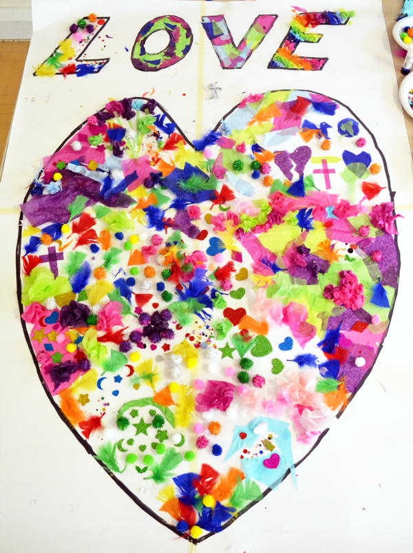 The love heart collage complete