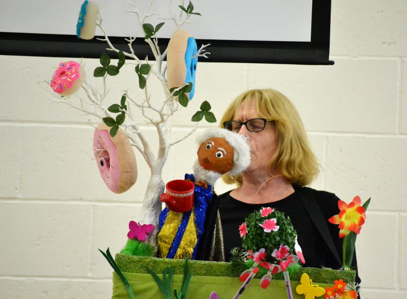 Maggie's puppet show at Messy Church