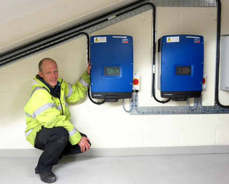 Tom Cutter with the two inverters