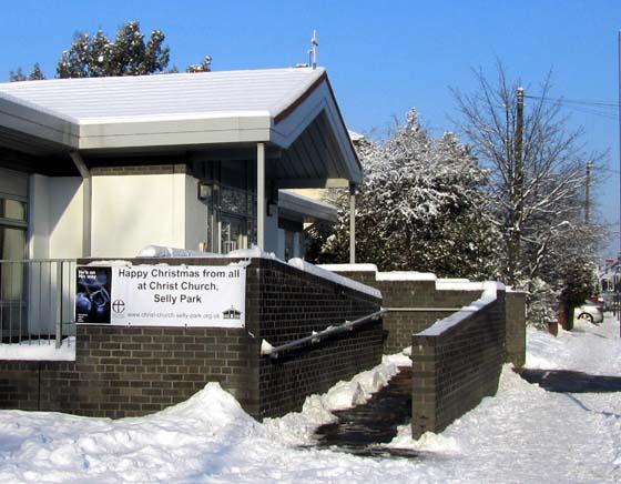 Christ Church in the snow
