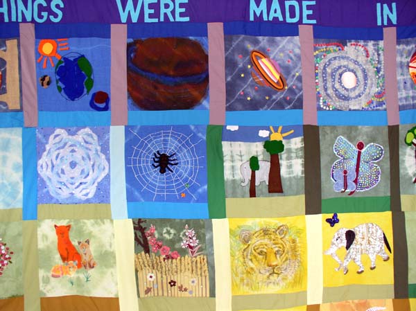 Creation-themed wall hanging