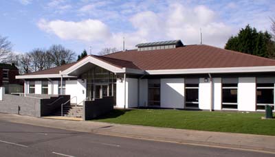 View of the completed building from the other side of Pershore Road