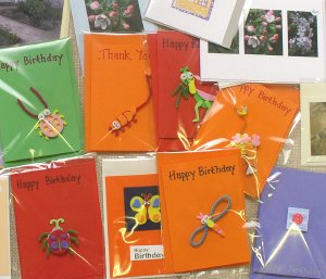 Home-made greetings cards