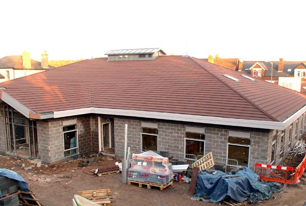 The walls and roof are complete