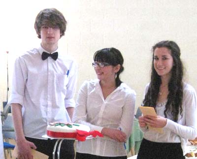 Serving at a fundraising afternoon tea